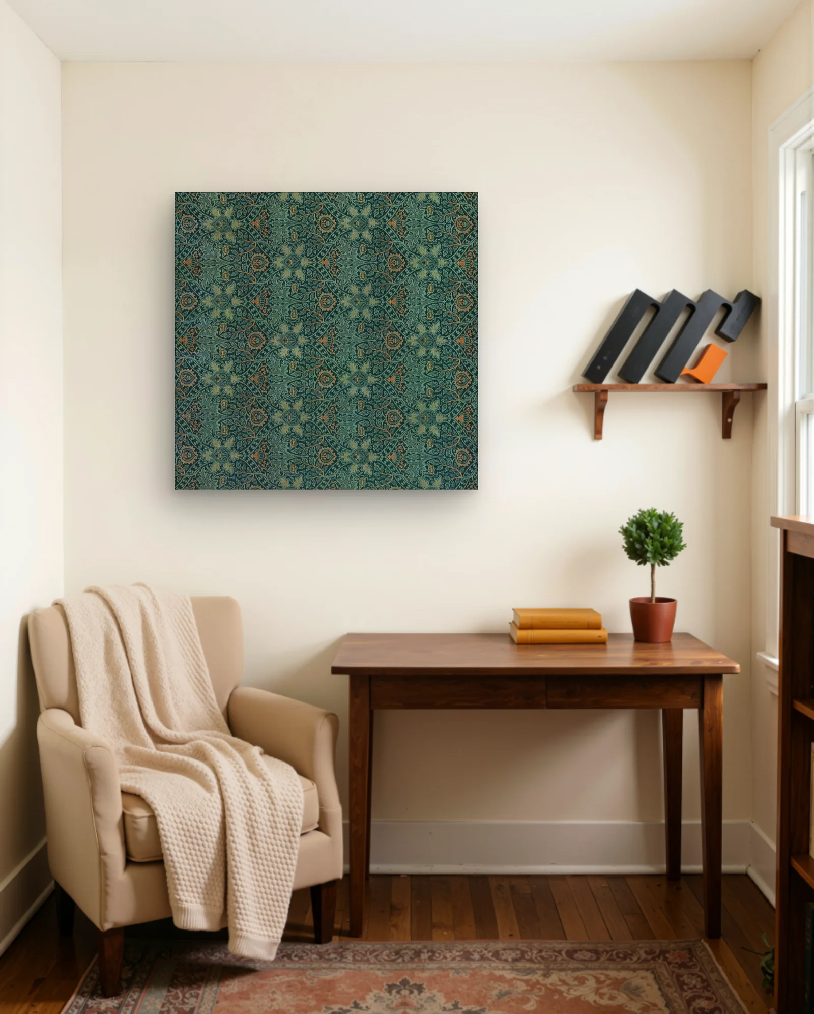 William Morris Acanthus Pattern Art Print — framed wall art poster by Memocult