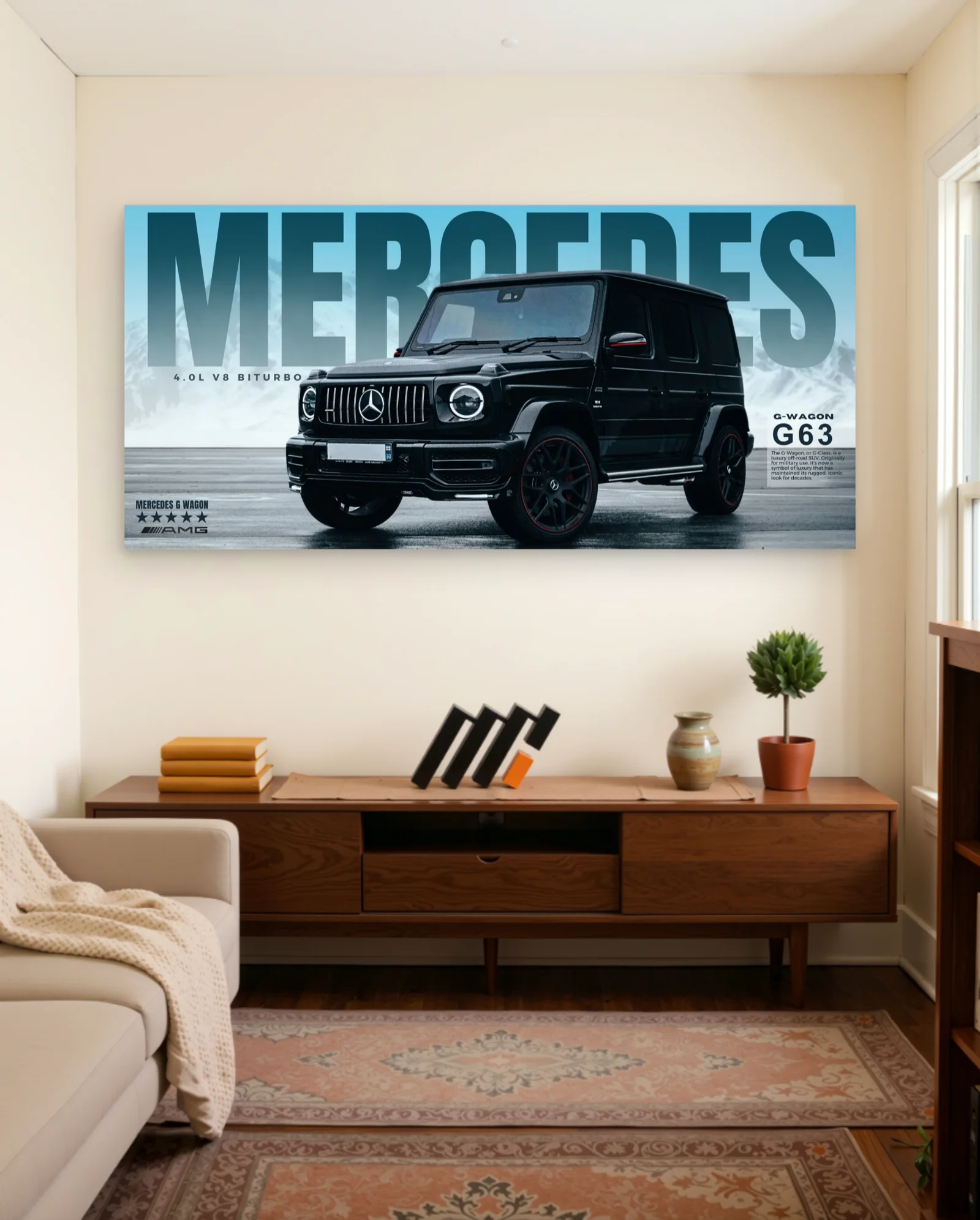 Mercedes G-Wagon G63 Poster — framed wall art poster by Memocult