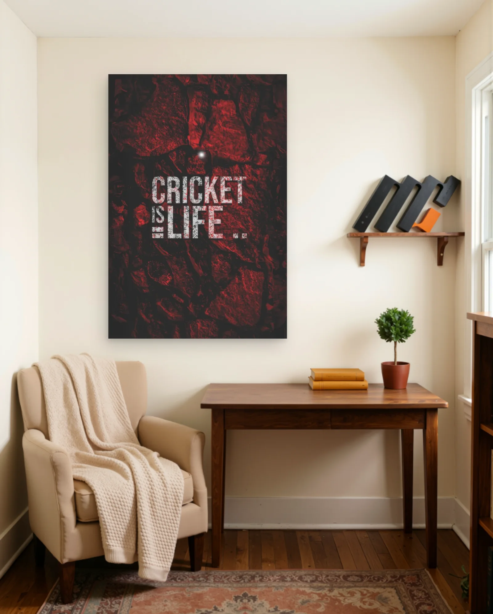 Cricket Is Life Poster — Cricket sports wall art poster