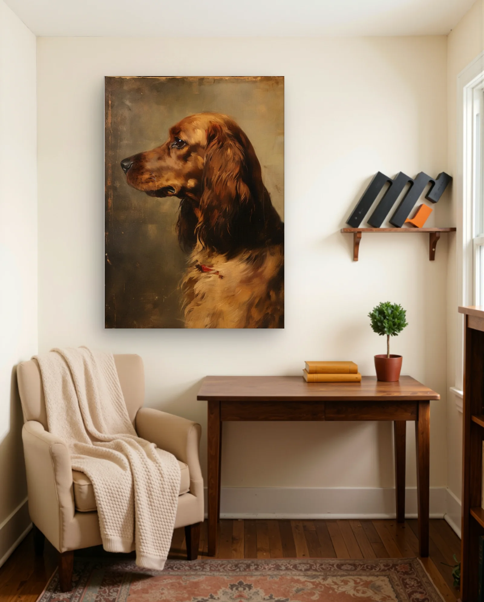 Golden Spaniel Profile Wall Art — Aesthetic Moods abstract & modern wall art poster