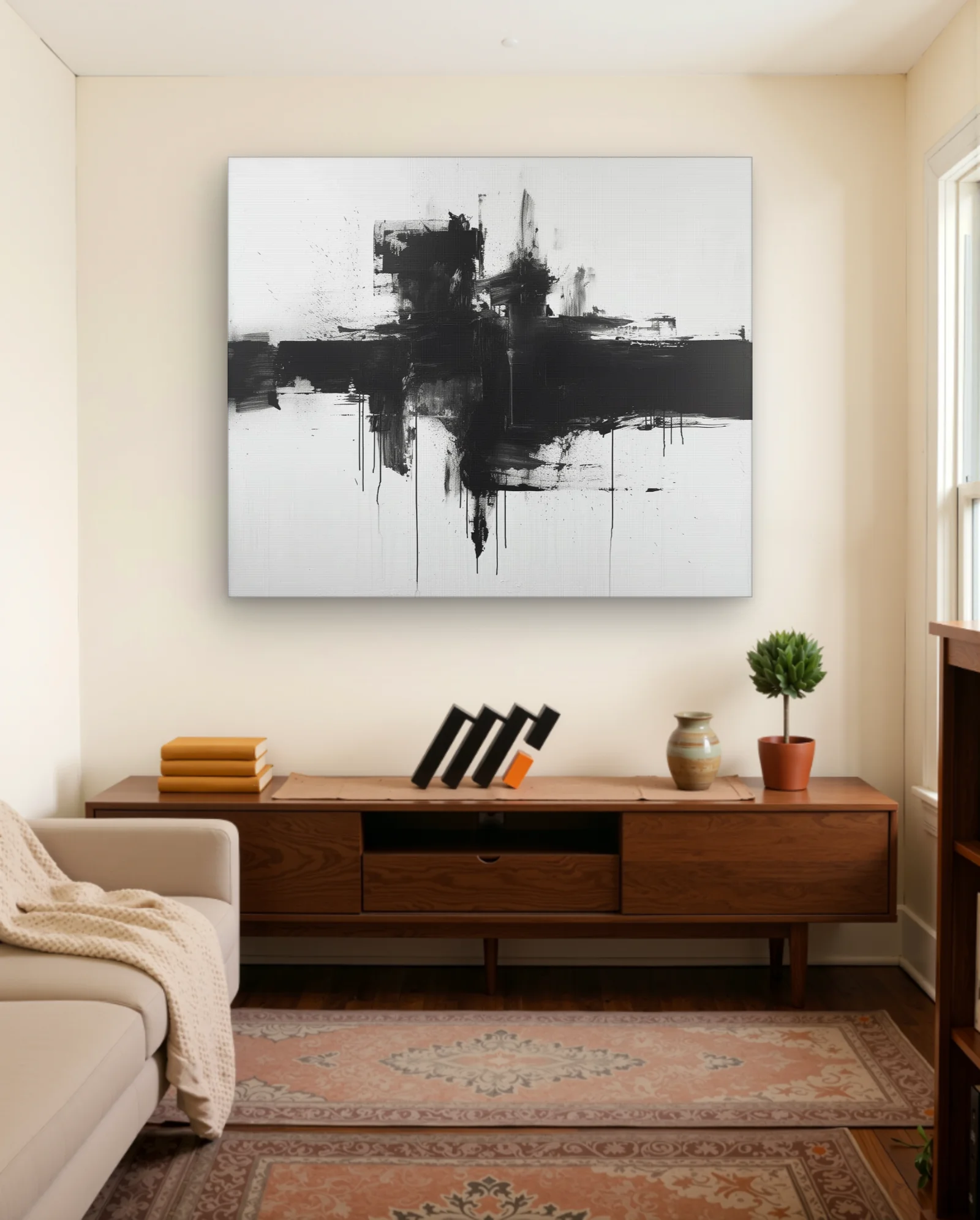 Black Ink Splatter And Drips Wall Art — Abstract abstract & modern wall art poster