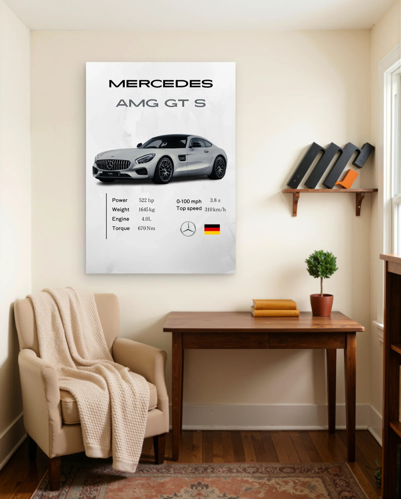 Mercedes Amg Gt S Poster — framed wall art poster by Memocult