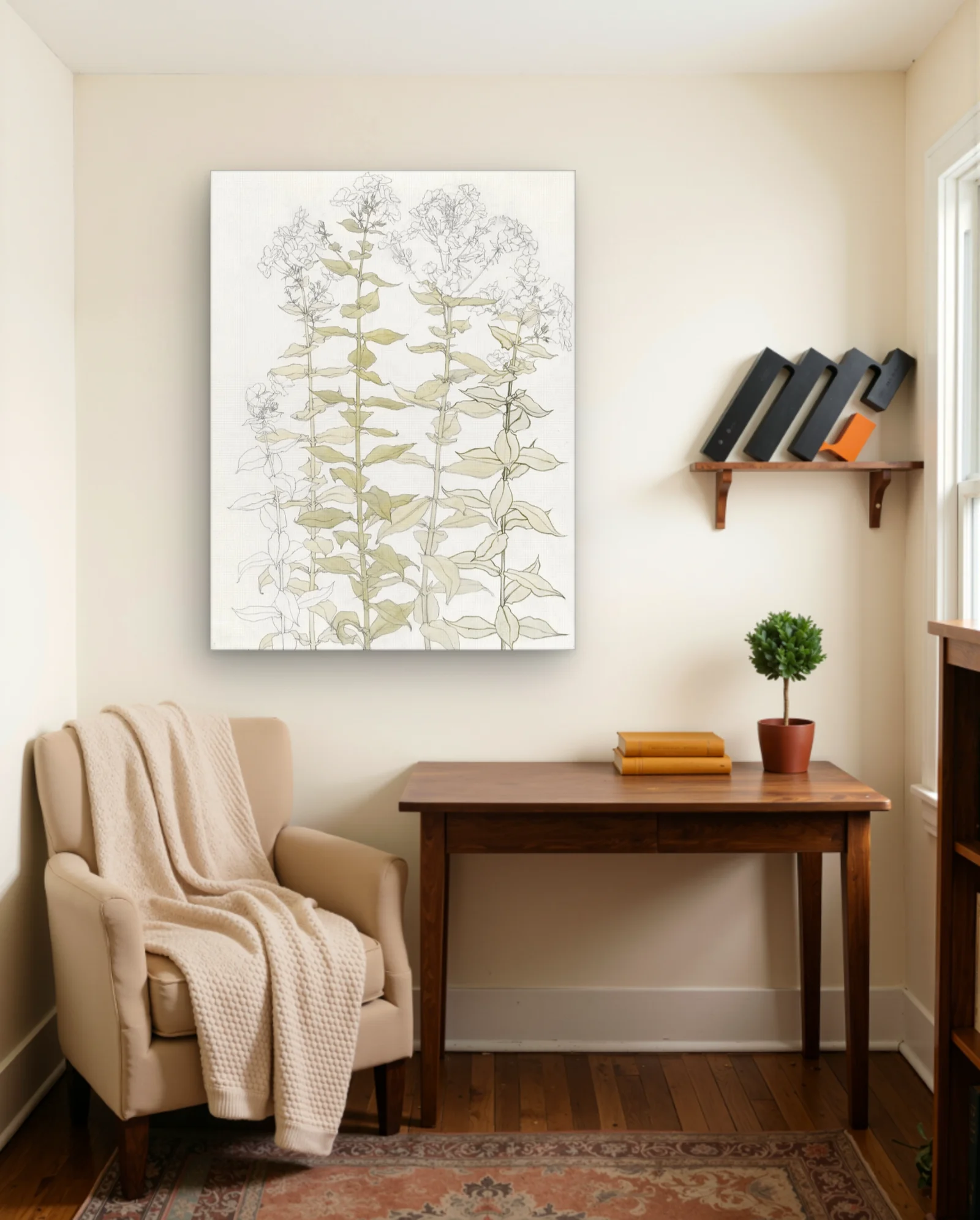 Phlox Botanical Sketch Art Print — Art Nouveau art nouveau & deco wall art poster