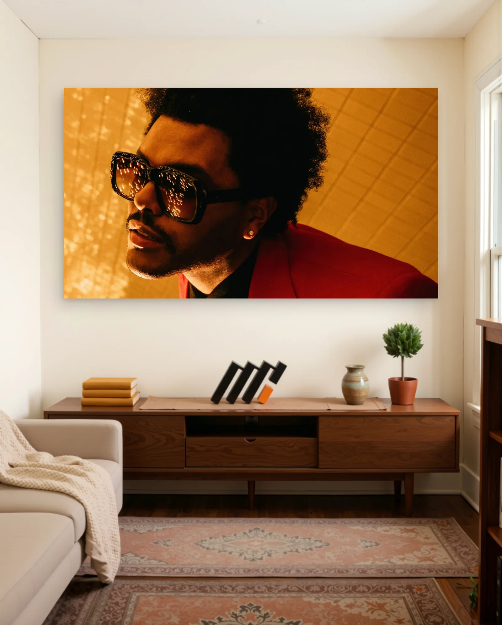 The Weeknd Red Blazer Poster — framed wall art poster by Memocult