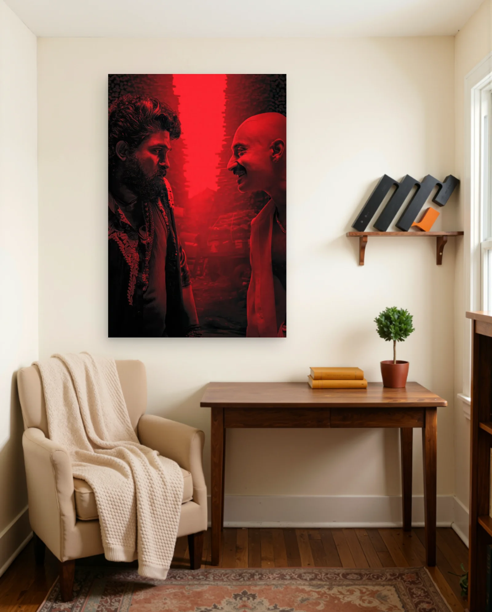 Pushpa The Rise Movie Poster — framed wall art poster by Memocult