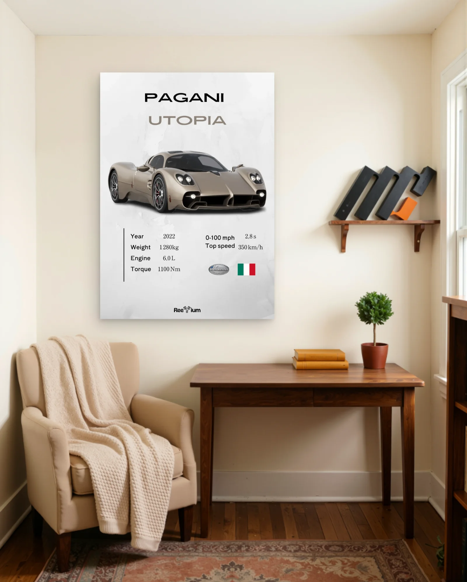 Pagani Utopia 2022 Poster — framed wall art poster by Memocult