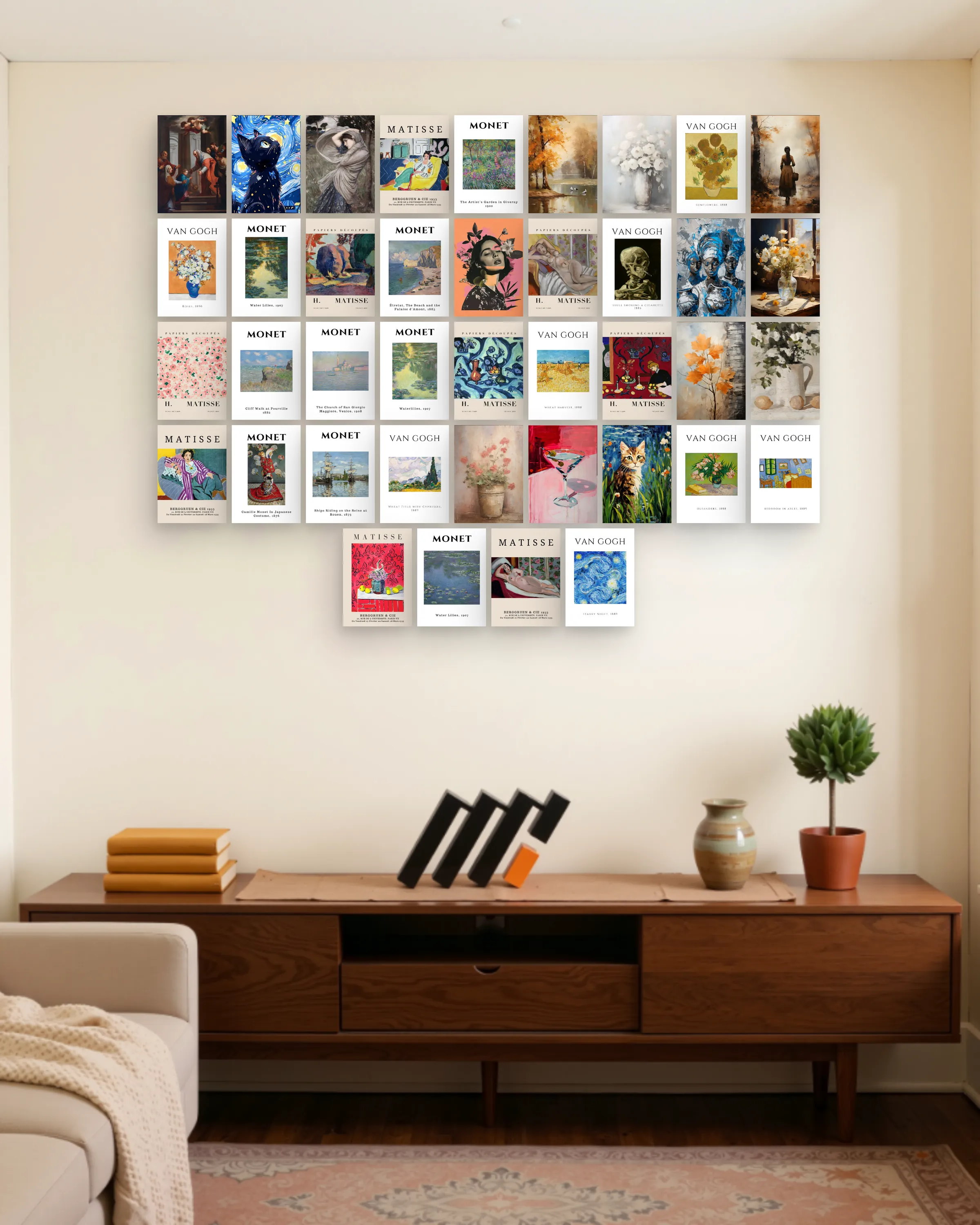 Classical & Fine Art Collection Pack of 40 — set on a wall