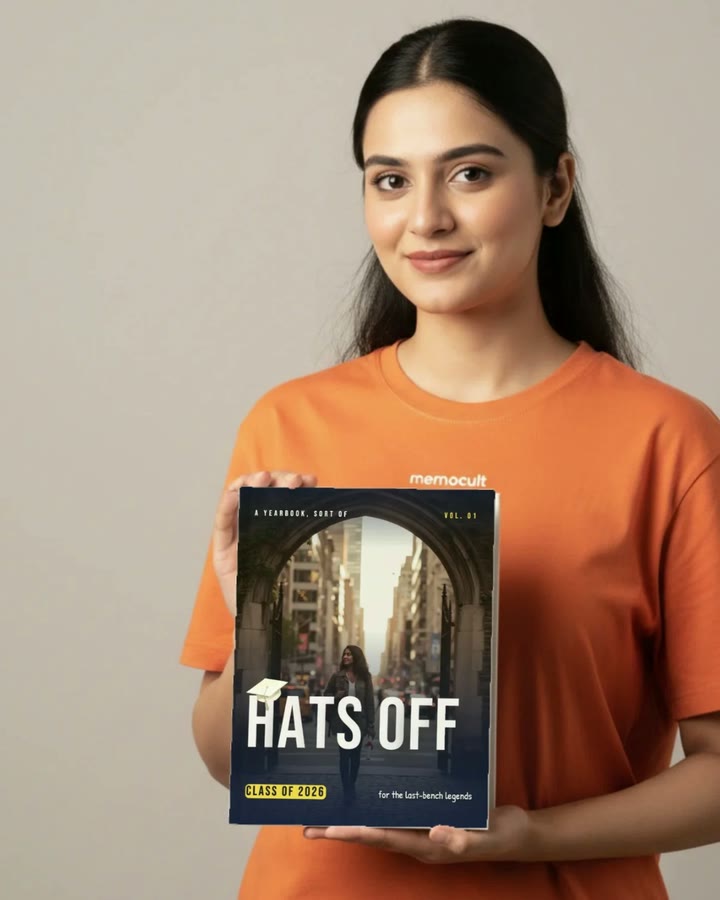 A person holds a printed photobook; it lifts out of their hands, opens to its pages and settles back