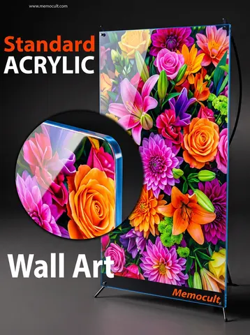 Acrylic — wall art material close-up