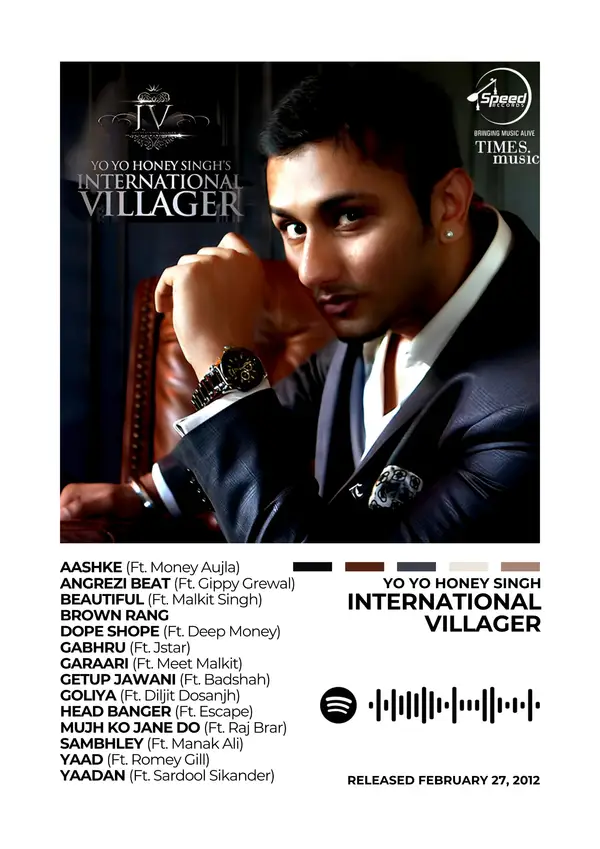 Yo Yo Honey Singh International Villager Poster — Memocult