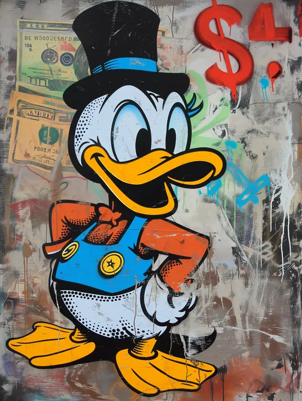 Scrooge McDuck Money Top Hat Poster — Memocult