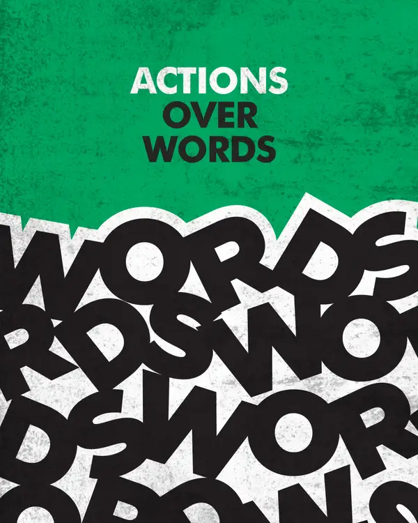 Actions Over Words Wall Art — Memocult