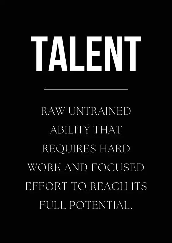 Talent Raw Untrained Ability That Requires Hard Wall Art — Memocult
