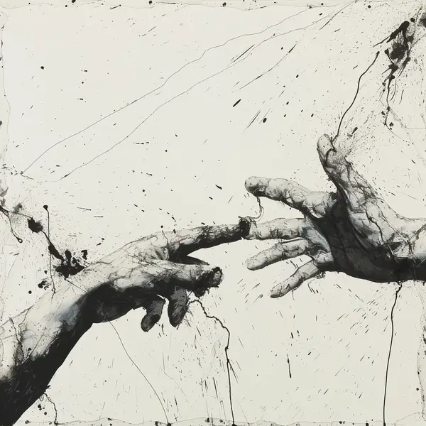 Two Hands Ink Splatter Wall Art — Memocult