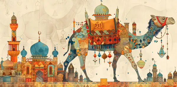 Camel With Allah Calligraphy Photo — Memocult