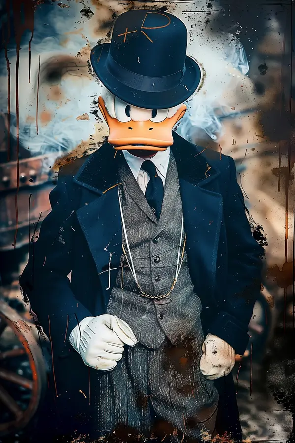 Donald Duck Peaky Blinders Style Poster — Memocult