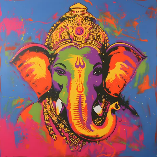 Ganesha Vibrant Colors Photo — Memocult