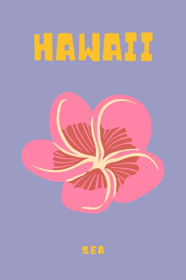 Hawaii Sea Plumeria Flower Wall Art — Memocult