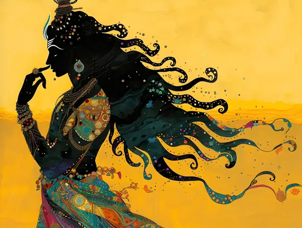Shiva Contemplative Pose Ornate Photo — Memocult