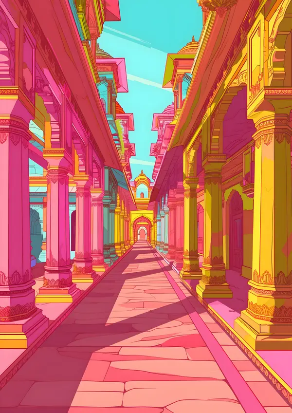 Indian Courtyard Pathway Photo — Memocult
