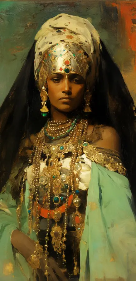Moorish Woman With Jewels Wall Art — Memocult