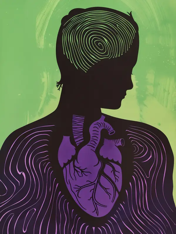 Fingerprint Mind and Anatomical Heart Wall Art — Memocult