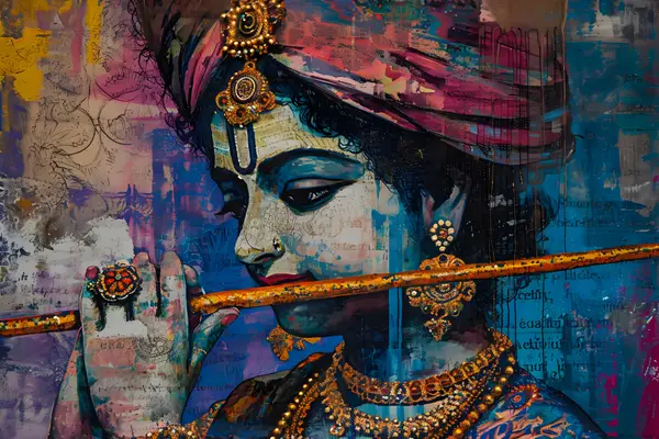 Krishna Playing Flute Photo — Memocult